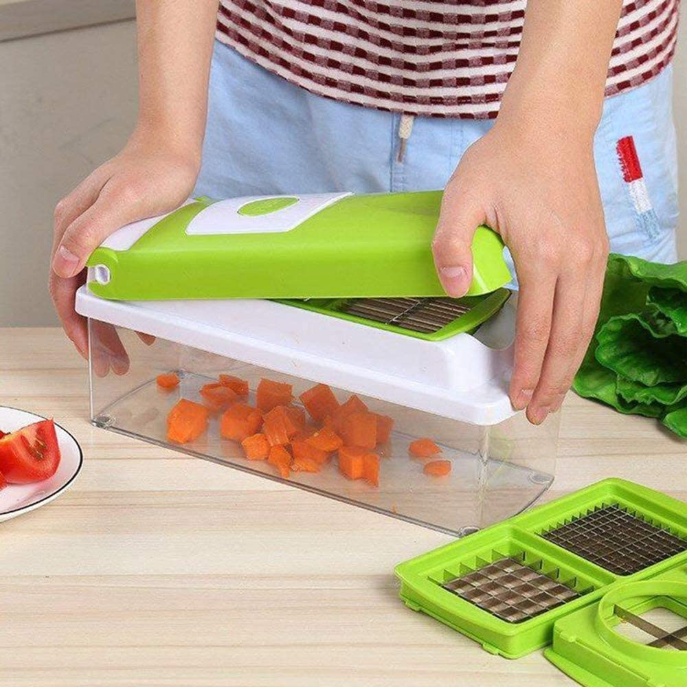 12-i-1 Multifunktionell Grönsakskärare - Skär Grönsaker Snabbt och Säkert