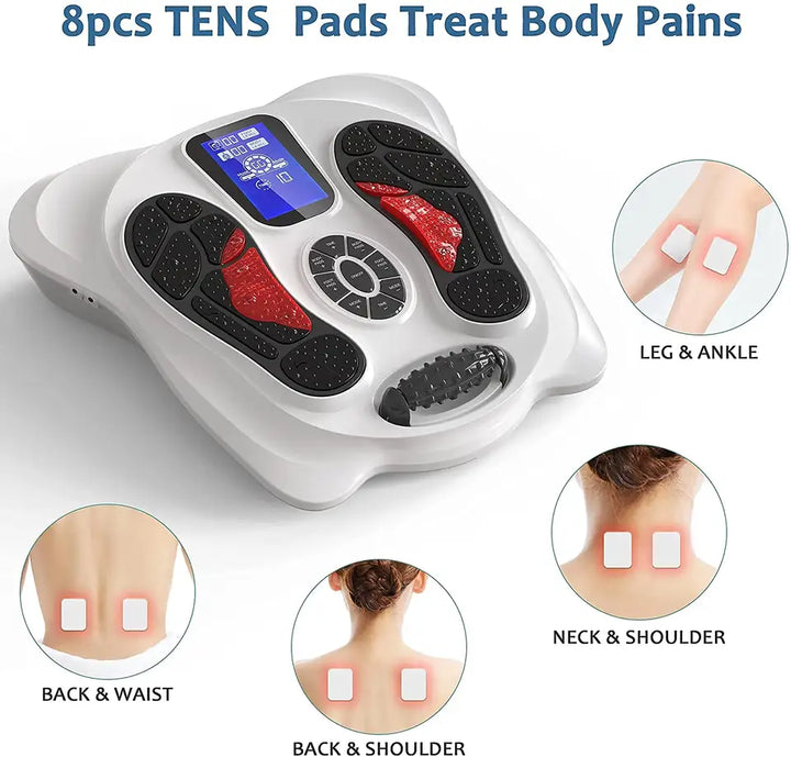 Multifunktionell TENS &amp; EMS Infraröd Fotmassagerare