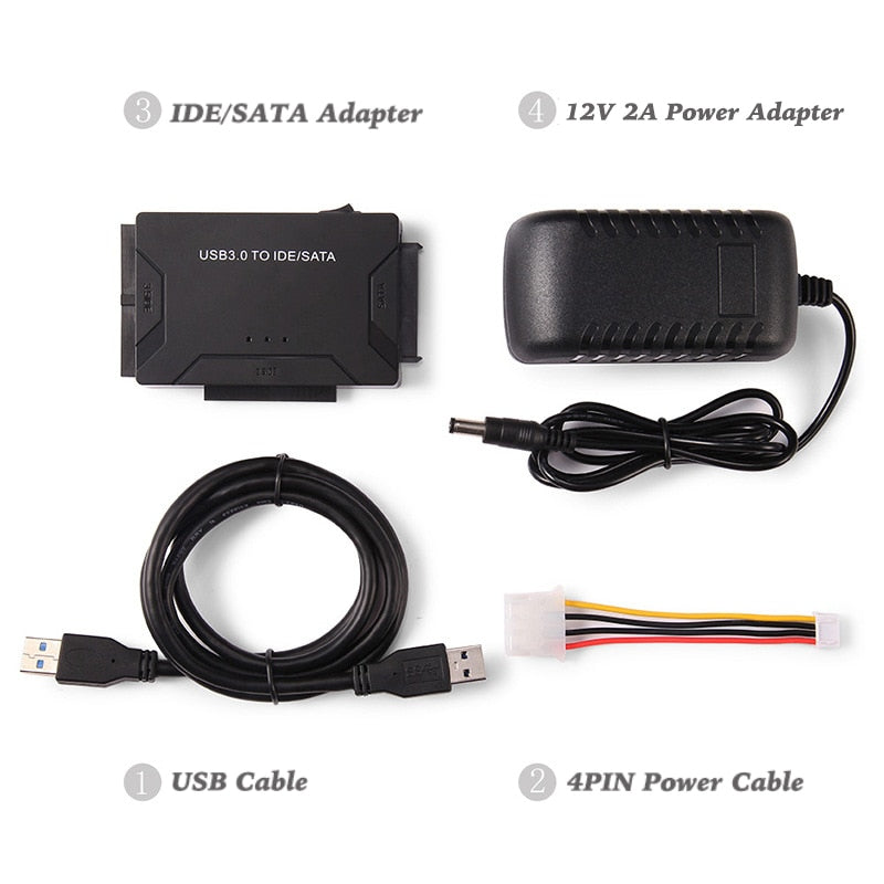 USB 3.0 till IDE/SATA hårddiskadapter