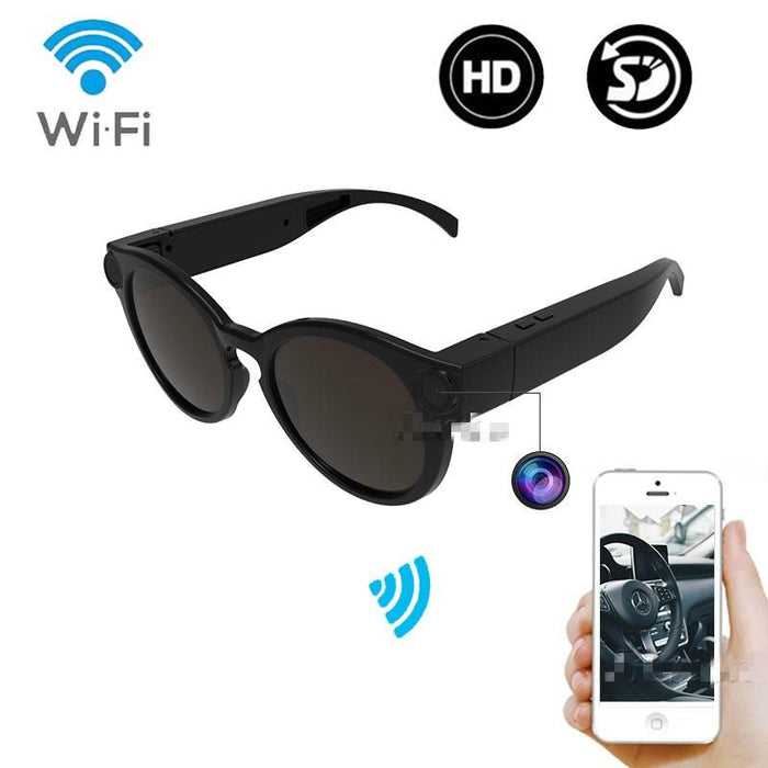 Cykling Glasögon WiFi Mini Kamera HD 1080P DVR Video Ljudinspelningsenhet