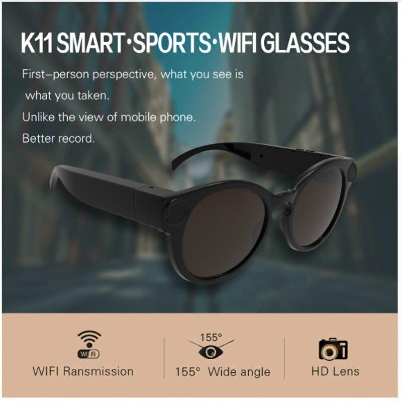 Cykling Glasögon WiFi Mini Kamera HD 1080P DVR Video Ljudinspelningsenhet