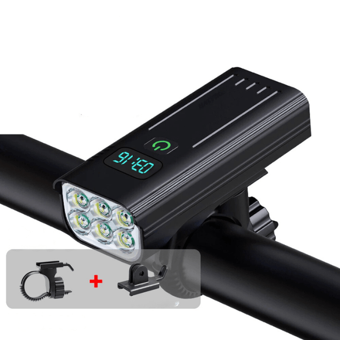 5000 Lumen Cykellampa med 12 LED-lampor och USB-C Laddningsbart Batteri