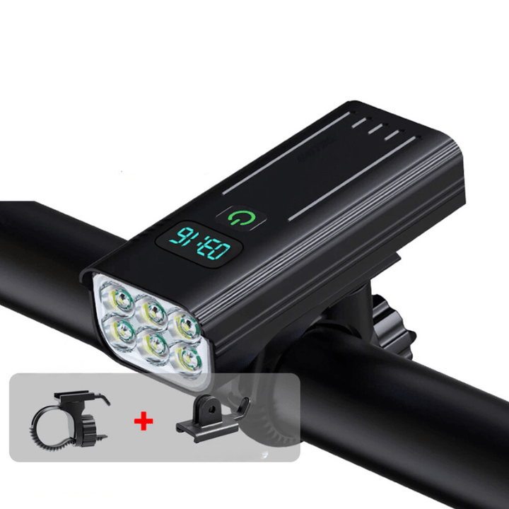5000 Lumen Cykellampa med 12 LED-lampor och USB-C Laddningsbart Batteri