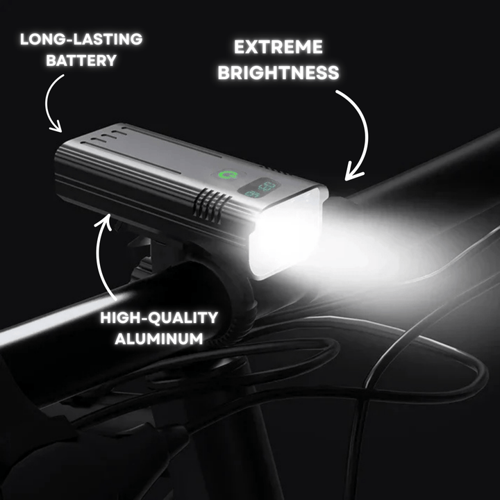 5000 Lumen Cykellampa med 12 LED-lampor och USB-C Laddningsbart Batteri