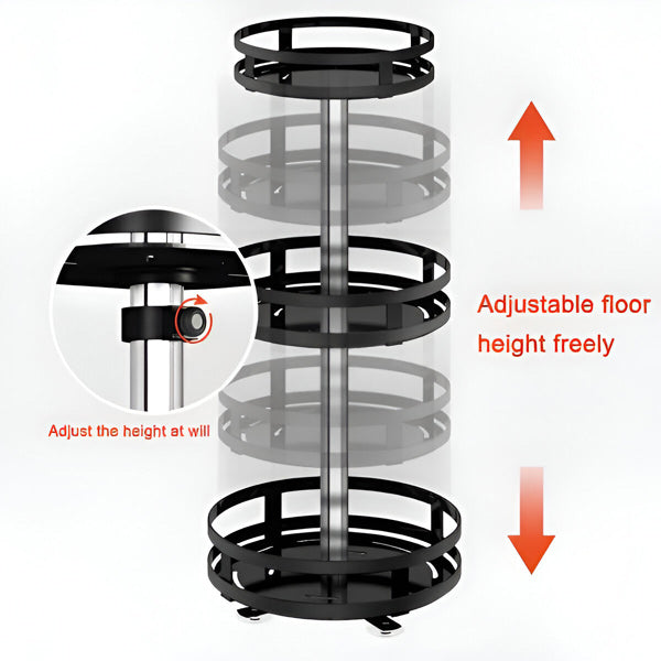 3-Tier Svängbar Metallorganisatör