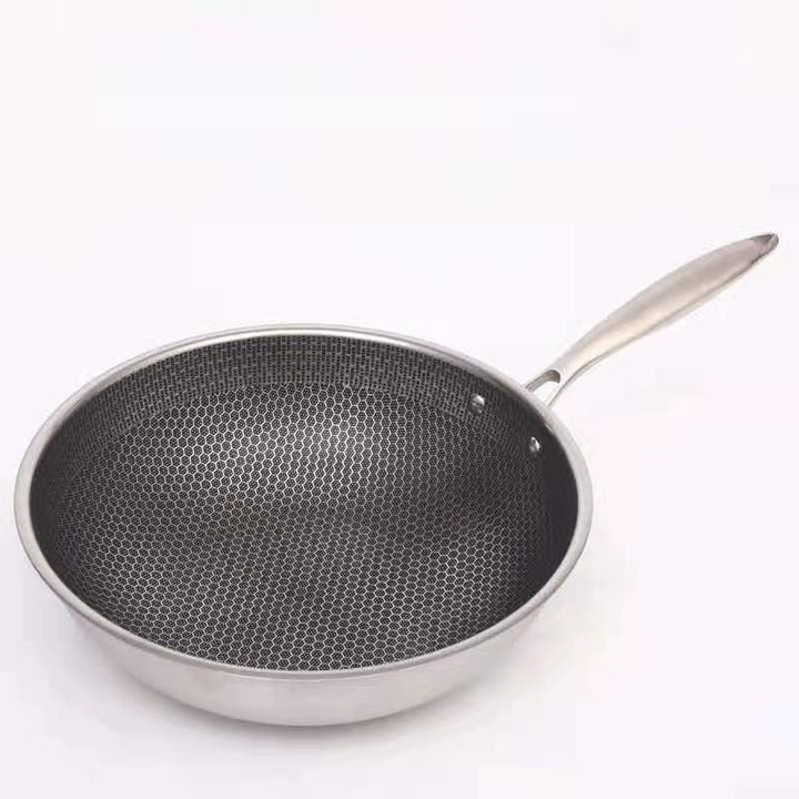 Stekpanna i rostfritt stål med non-stick beläggning för enkel matlagning