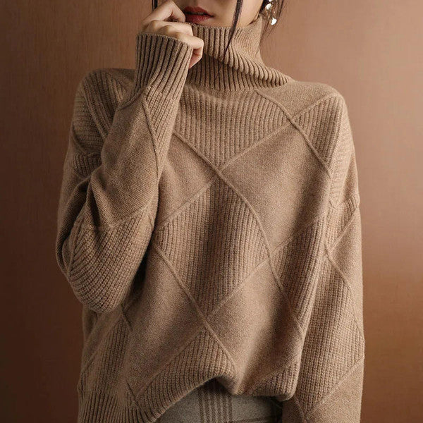 Enkel Cashmere Rullhalströja