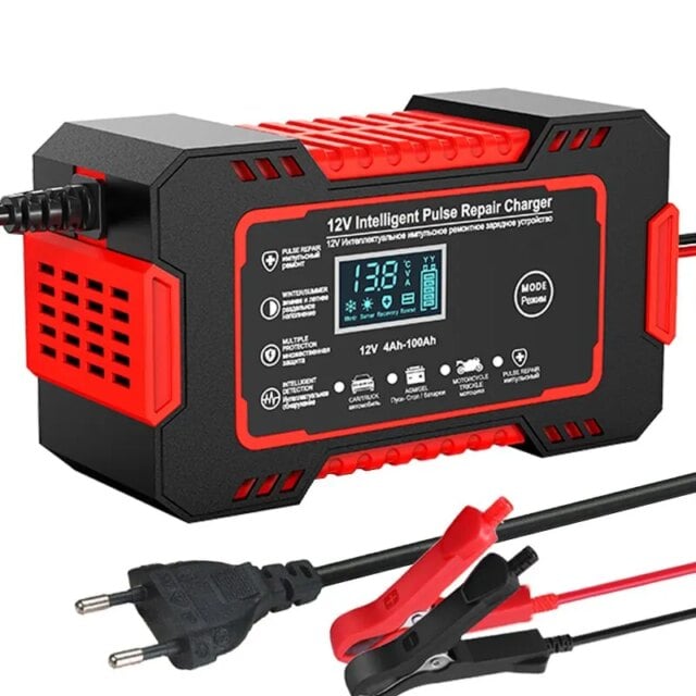 Bilbatteriladdare 12v 6a Pulsreparation LCD-display