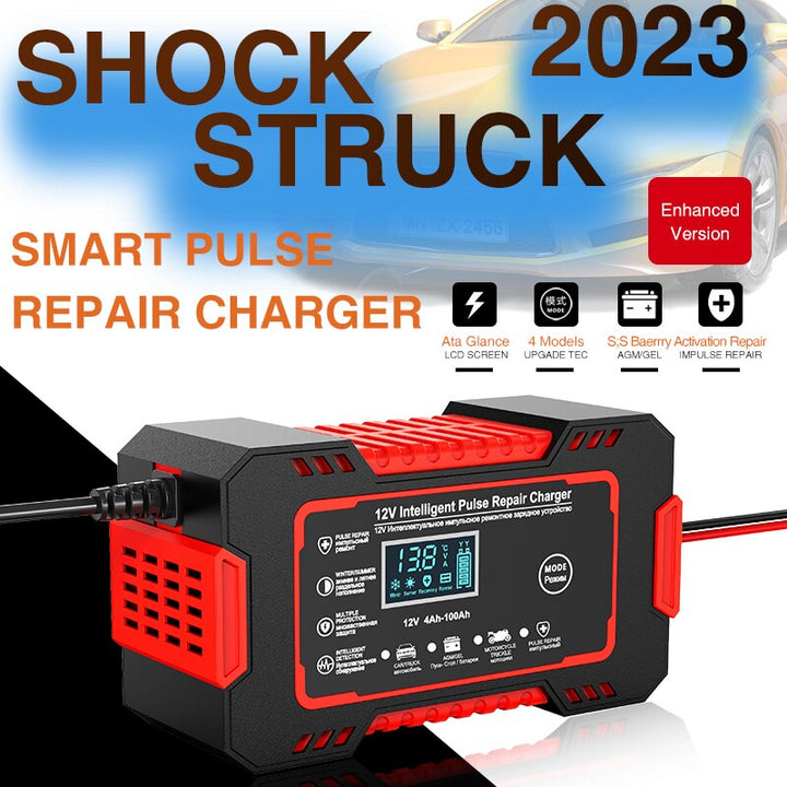 Bilbatteriladdare 12v 6a Pulsreparation LCD-display