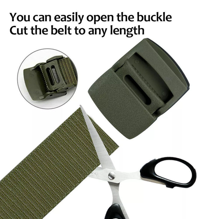 Herr Militär Nylon Canvas Bälten med Andningsbar Vävbälte
