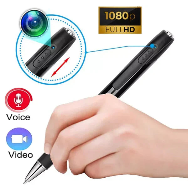 Mini Kamera Penna Pocket Digital Röst Video Inspelare för Affärskonferens 1080P Bärbar Kropp Mikro Kamera Säkerhetskameror
