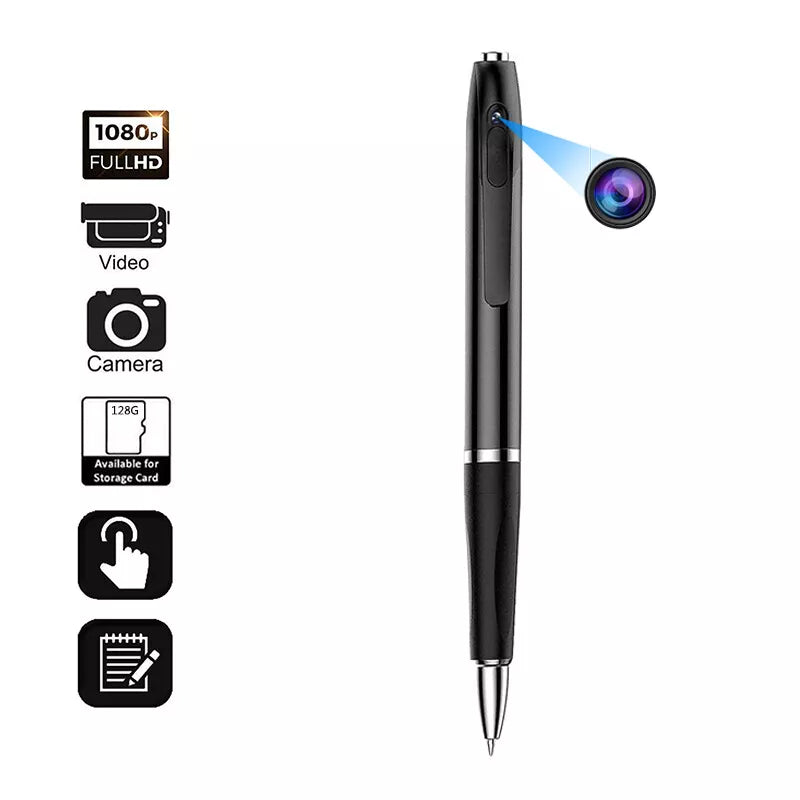 Mini Kamera Penna Pocket Digital Röst Video Inspelare för Affärskonferens 1080P Bärbar Kropp Mikro Kamera Säkerhetskameror
