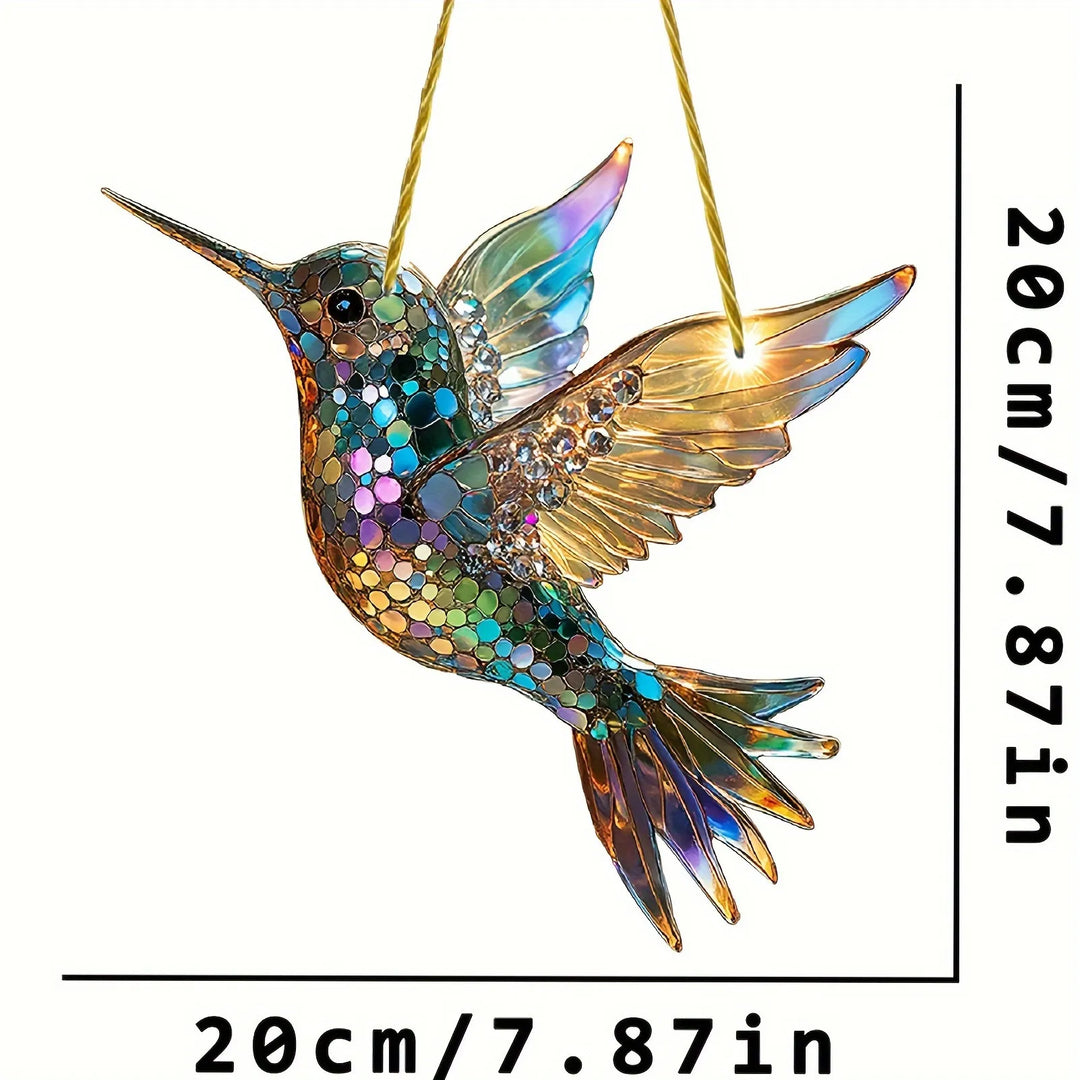 Kolibrins solfångare Färgglad fönsterhängare