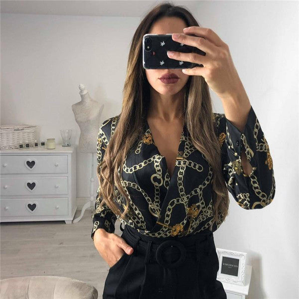 Vintage Tryckt Bodysuit