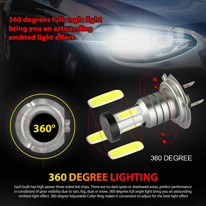 4x H7 LED Strålkastarlampa Kit