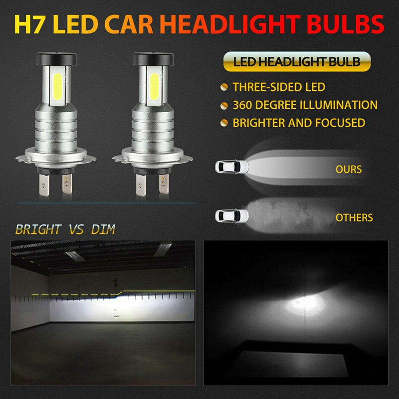 4x H7 LED Strålkastarlampa Kit