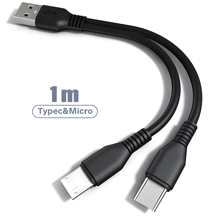 2 i 1 Laddningskabel Multi USB-port
