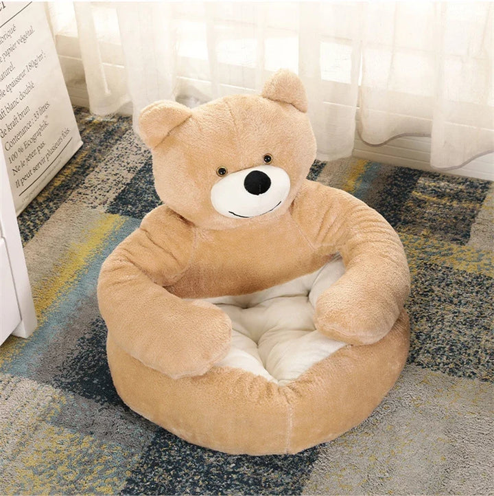 Björnsformad vinterplush hundsäng
