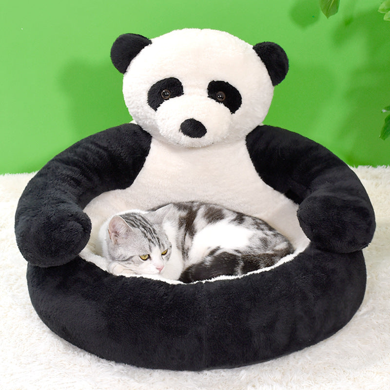 Björnsformad vinterplush hundsäng