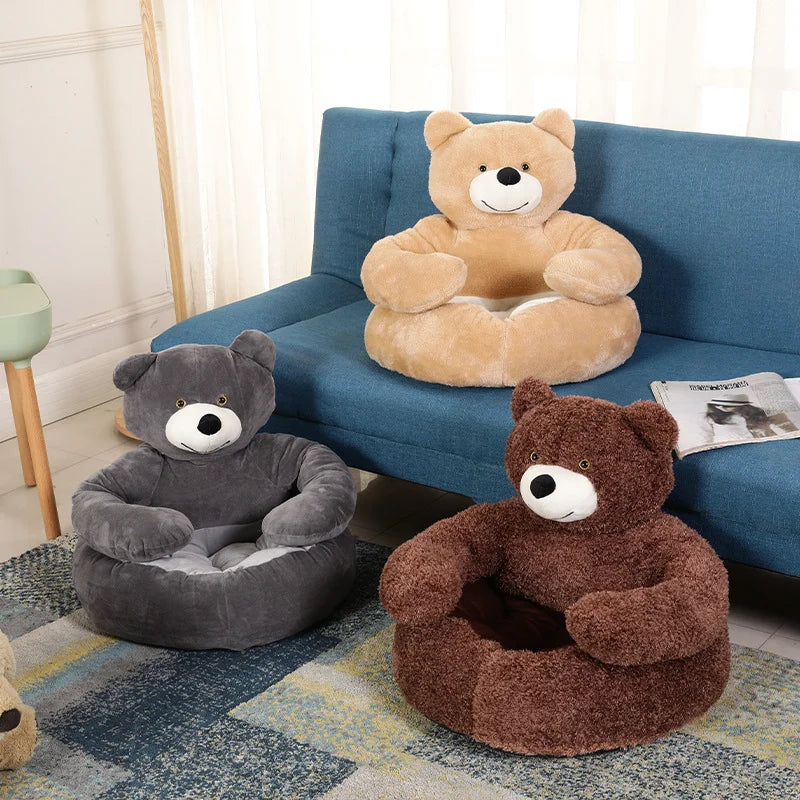 Björnsformad vinterplush hundsäng