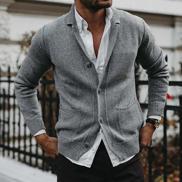 Enkel cardigan med fickor