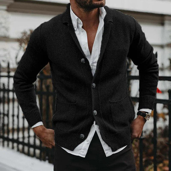 Enkel cardigan med fickor
