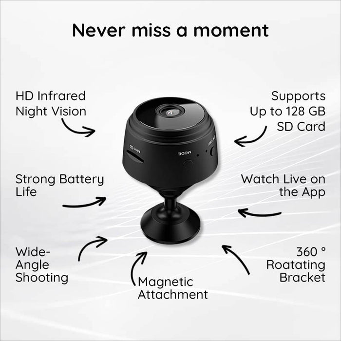 Mini Kamera WiFi HD 1080P Nattvision
