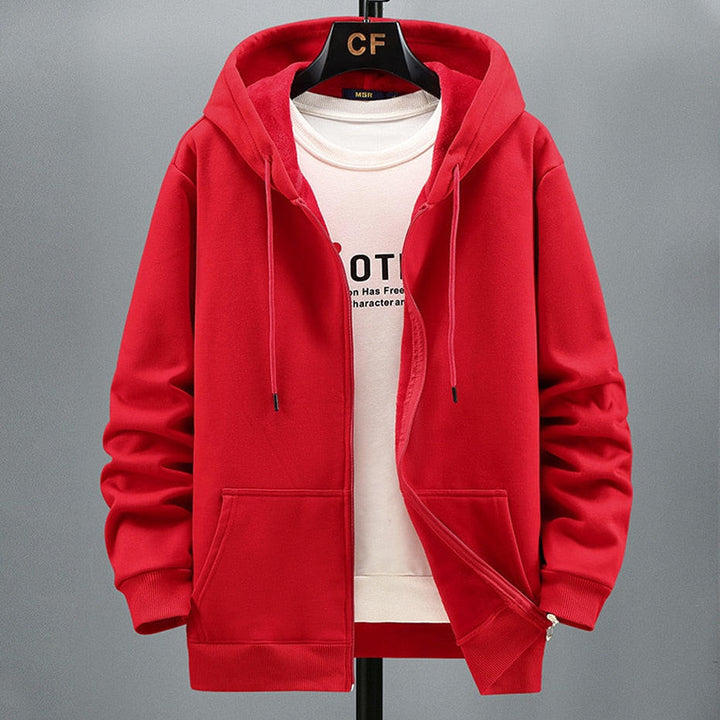 Fleece Hooded Cardigan
