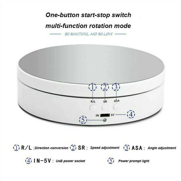 360° Elektrisk Motoriserad Rotationsdisplay