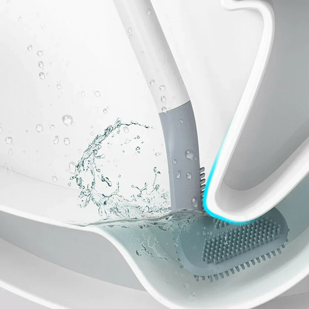 Hygienisk Silikon Toalettborste Med Väggmontering