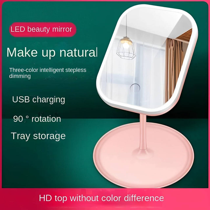 Bärbar Makeup Spegel med Ljus