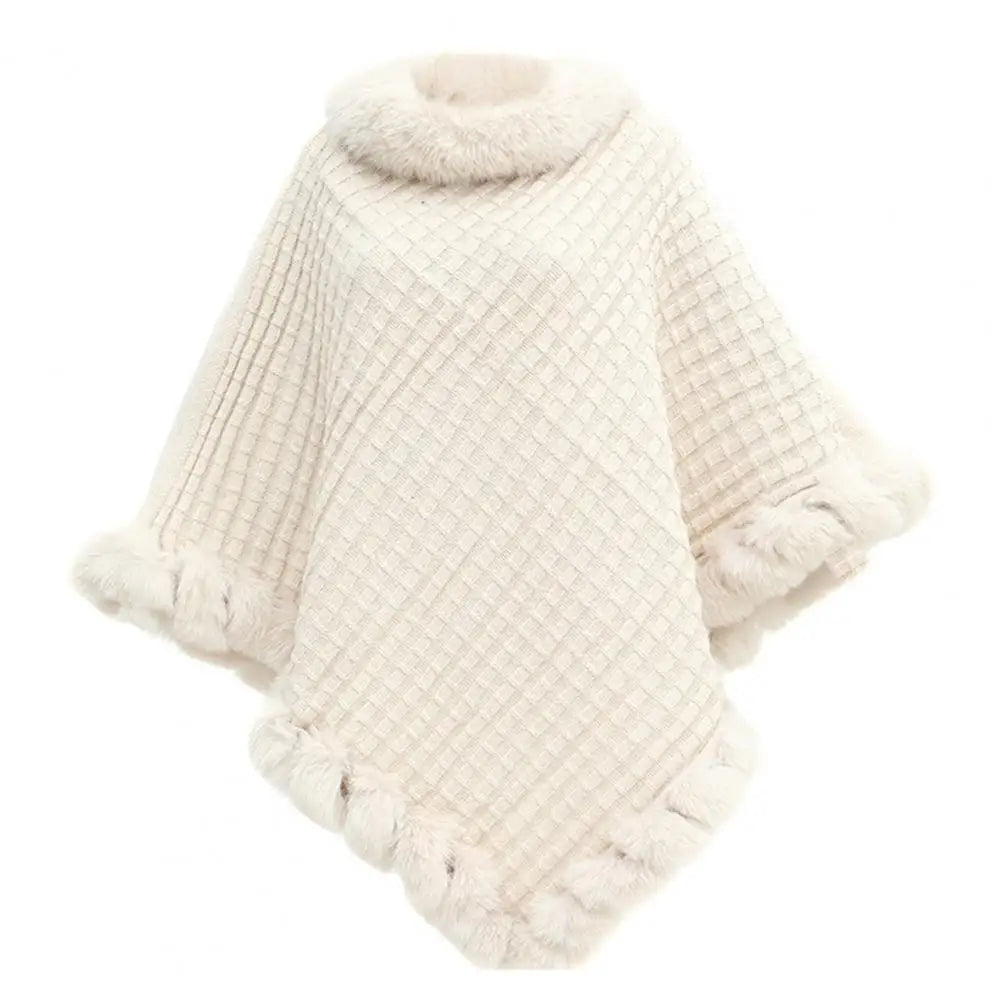 Faux Fur Sjalar Cloak för Kvinnor