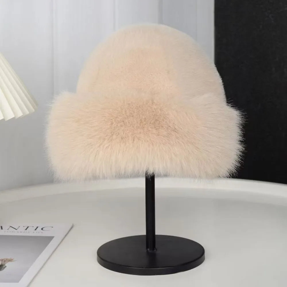 Kvinnors Plysch Vinter Bucket Hat