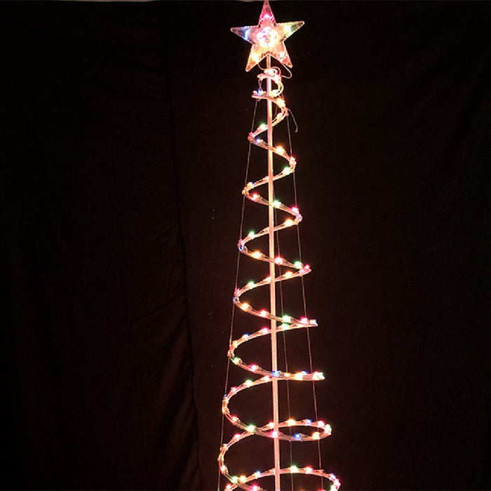 Bravik LED-spiralgran 180 cm med stjärna i toppen