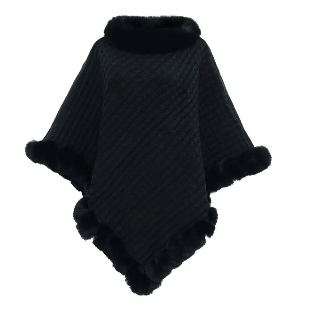Faux Fur Sjalar Cloak för Kvinnor