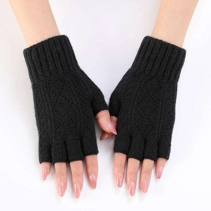 Mjuka Stickade Fingervantar för Vinter