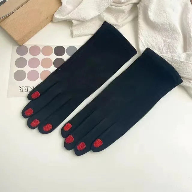 Touch Screen Vinterhandskar med Nagellack Design
