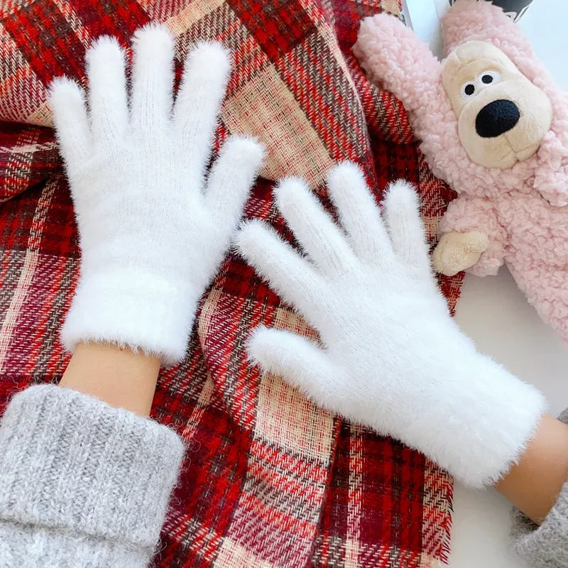 Mjuka Plysch Vinterhandskar för Damer