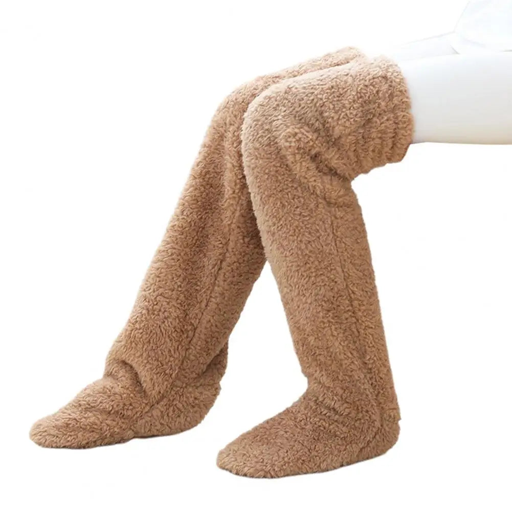 Mysiga Fleece Vinterstrumpor Långa Varma Strumpor