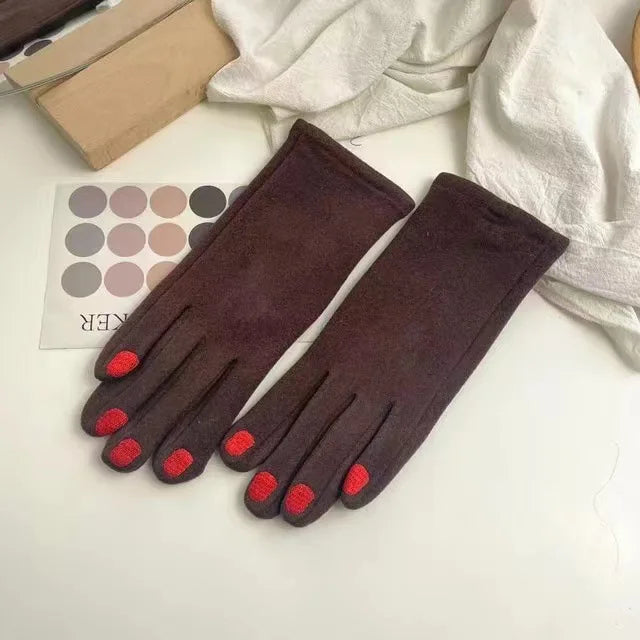 Touch Screen Vinterhandskar med Nagellack Design