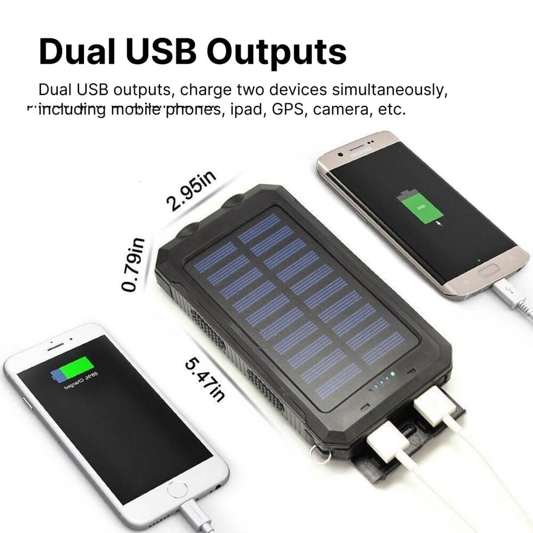 500000 MAH Solkraftladdare, Vattentålig Power Bank, Extern