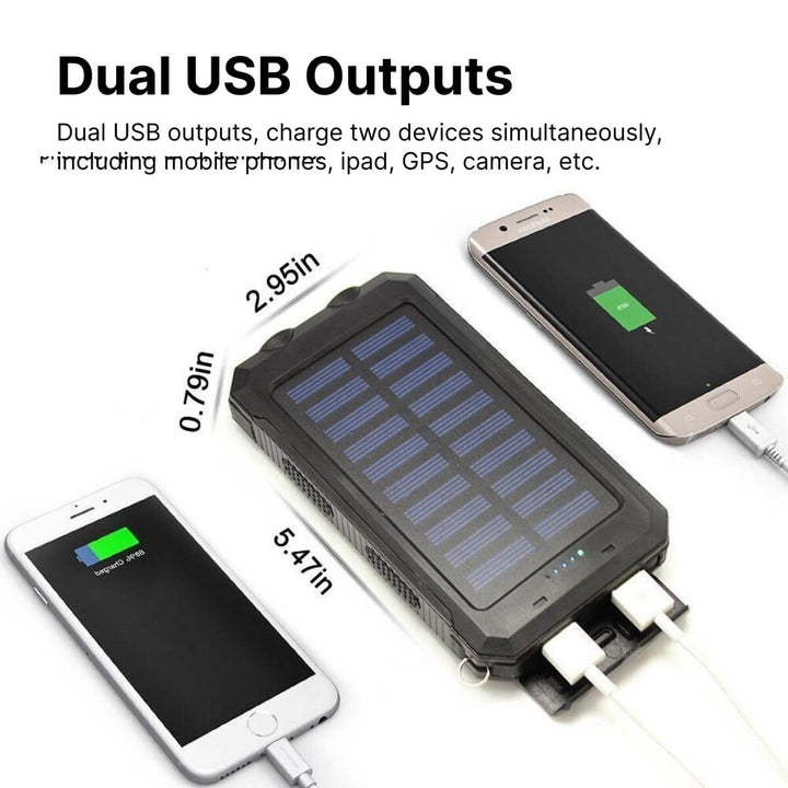 500000 MAH Solkraftladdare, Vattentålig Power Bank, Extern