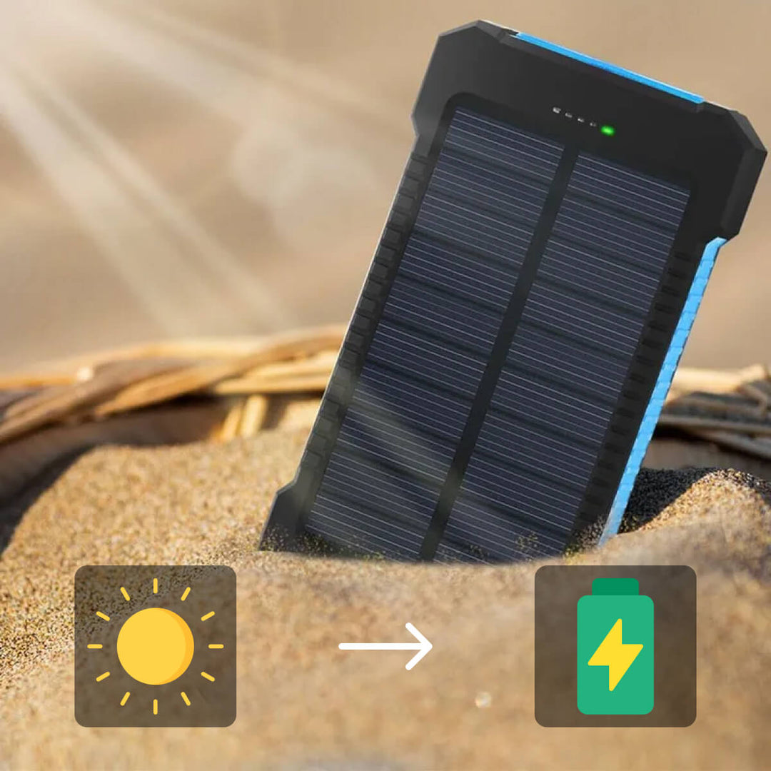 500000 MAH Solkraftladdare, Vattentålig Power Bank, Extern
