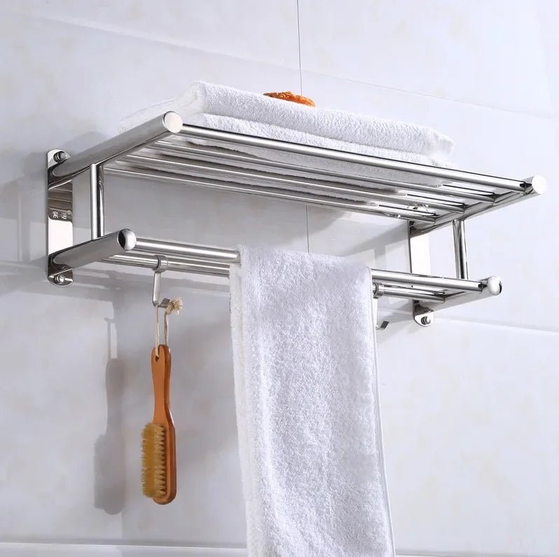 Utrymmessparande väggställ med modern minimalistisk design för badrum och kök