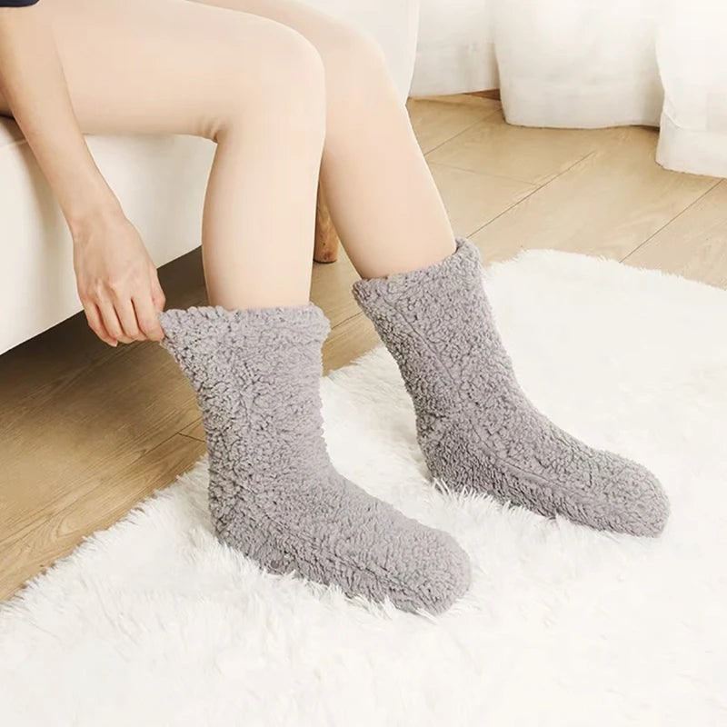 Vinter Plush Inomhus Varm Sockor