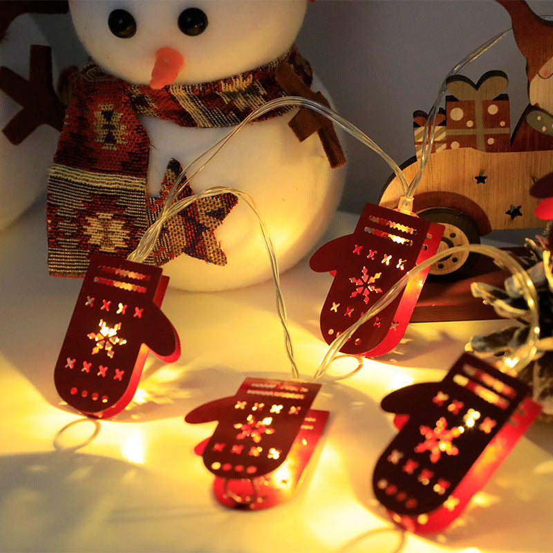 Ljusslinga med julmotiv – tomte, ren eller snögubbe, batteri/USB