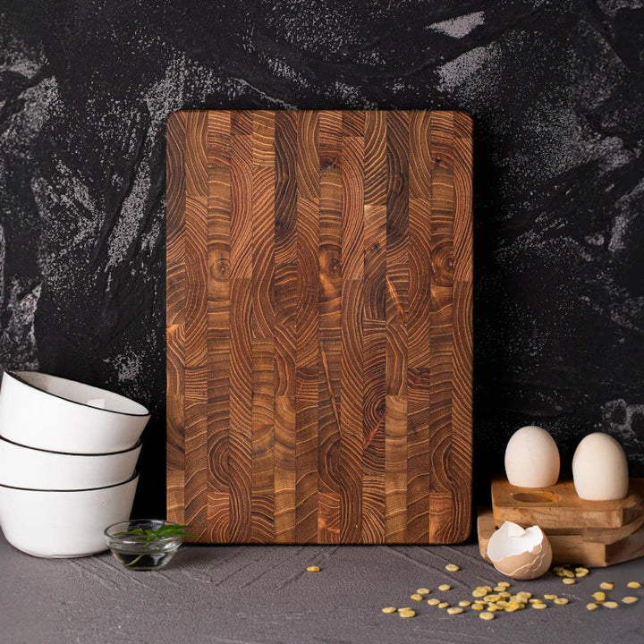 Högkvalitativt Träskärbräda - End Grain Skärbräda För Kök Och Professionella Kockar