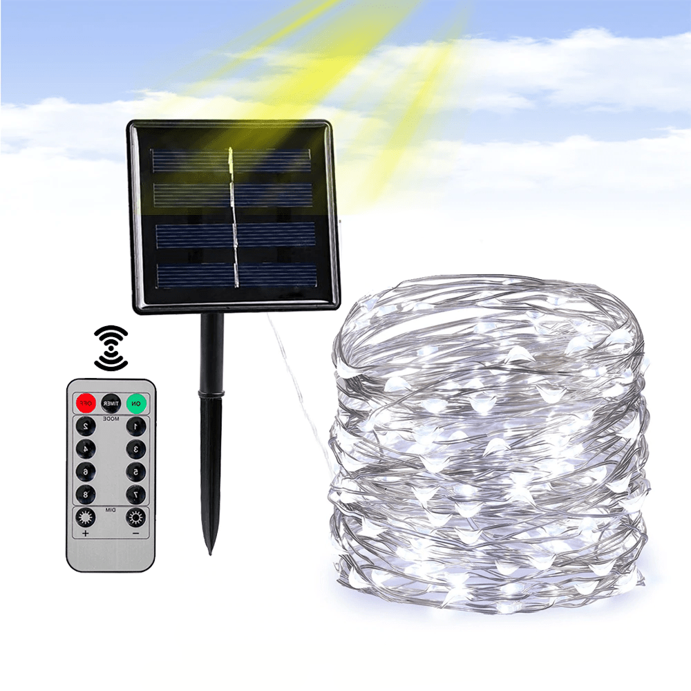 String Solarlampor Utomhus (Klar Sladd)