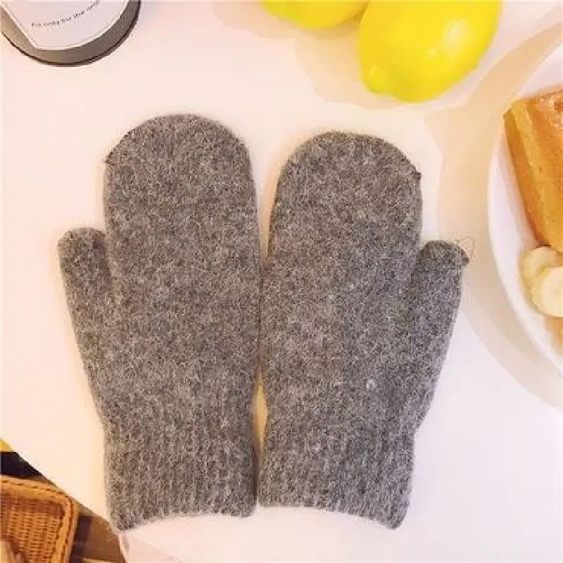 Cashmere Stickade Vantar Vinter för Kvinnor
