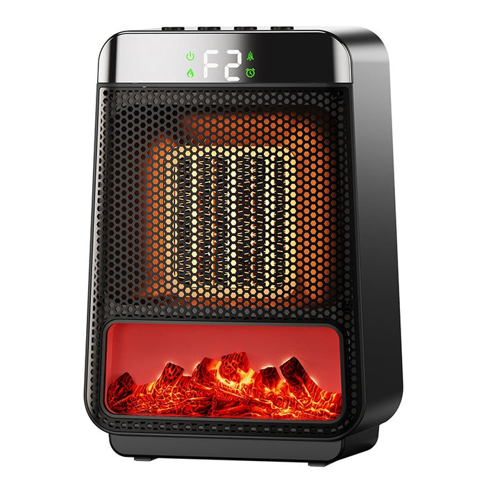 Bravik Värmefläkt med 3D-flameffekt och termostat